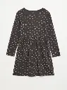 Robe en coton à motif - Gris
