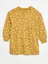 Robe à motif en molleton non-doublé - Jaune
