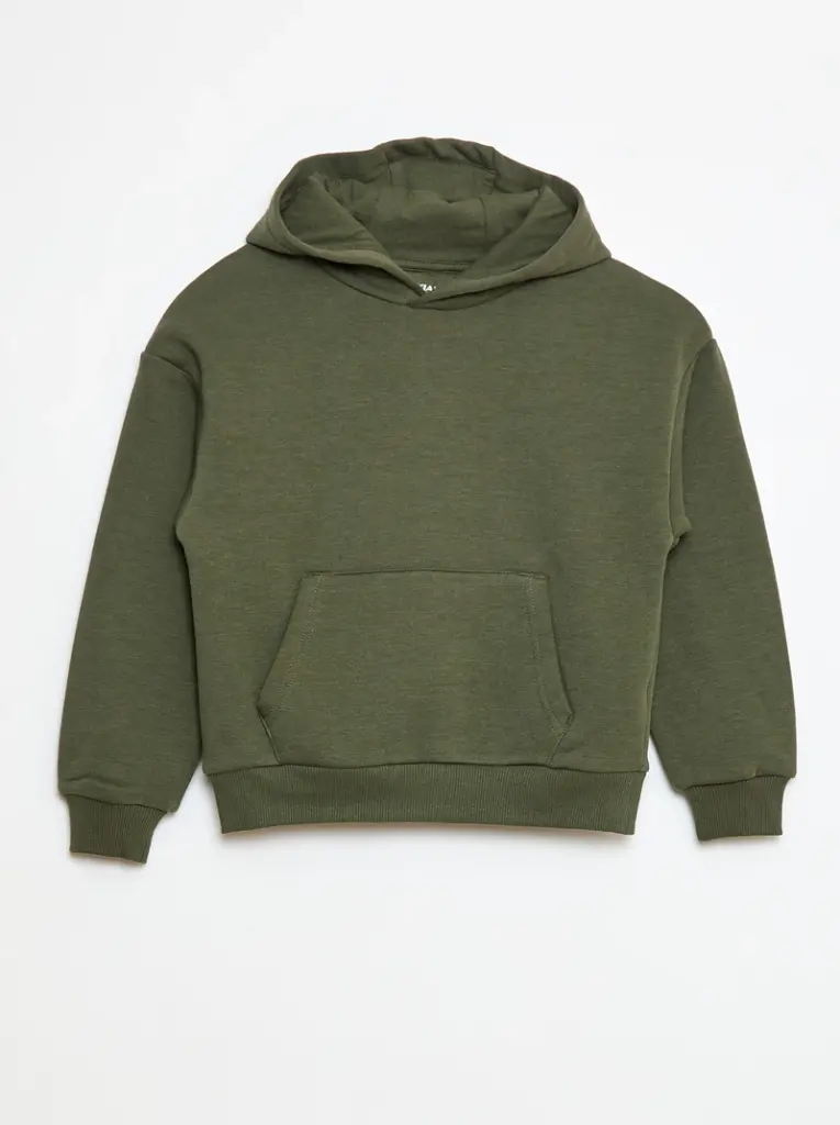 Sweat à capuche coupe loose - Vert
