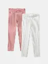 Lot de 2 leggings blanc