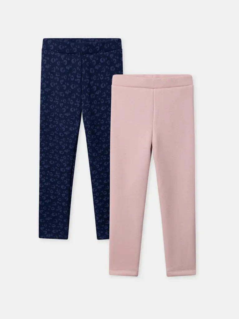 Lot de 3 jeggings en velours côtelé (Bleu marine/bleu/vieux rose)