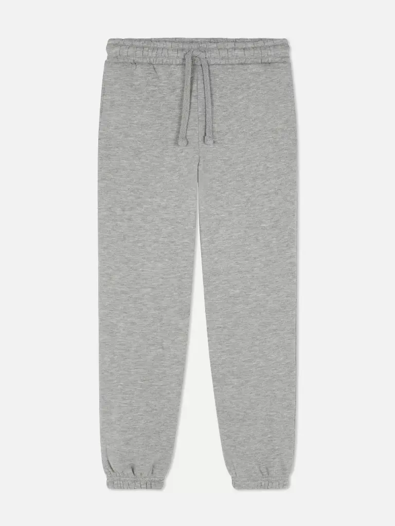 Bas de jogging à revers gris