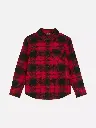 Chemise à carreaux en flanelle Rouge