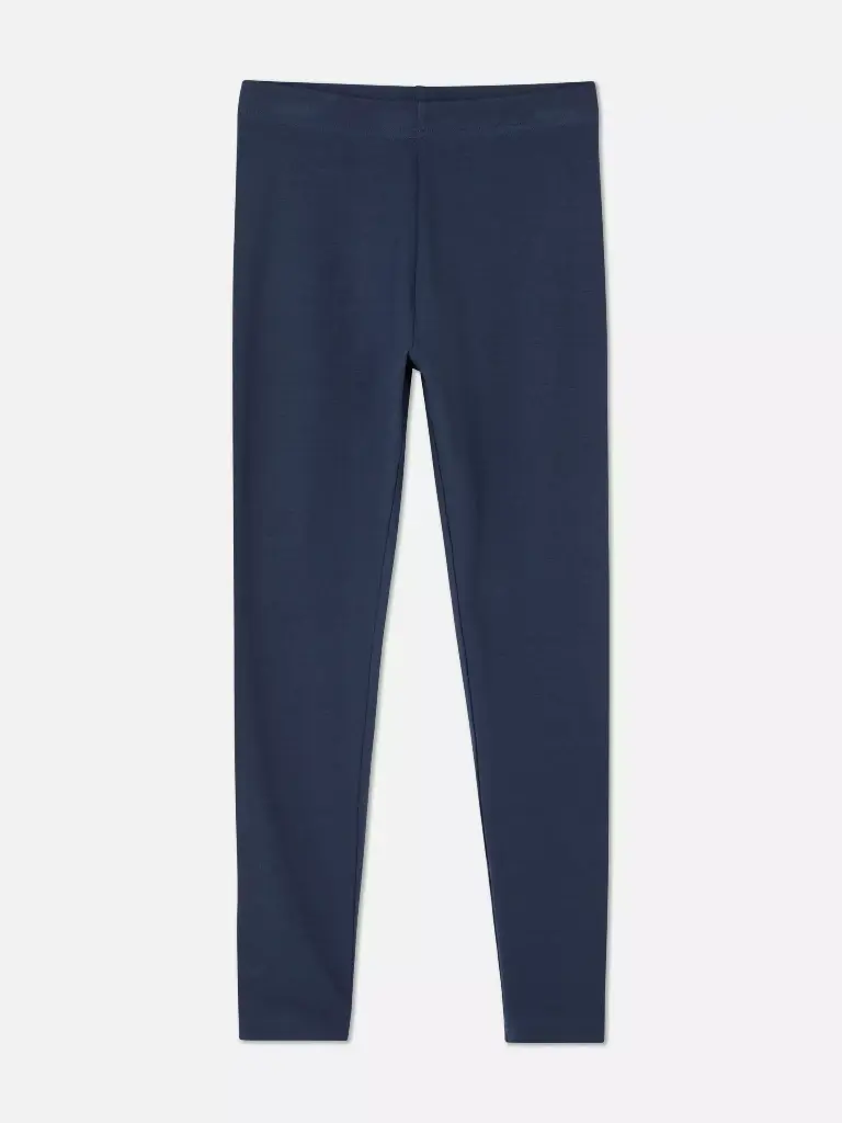 Legging de couleur unie Bleu marine