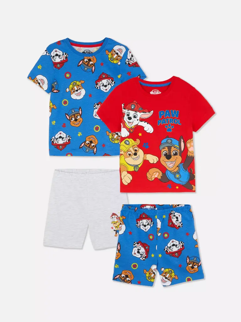 Lot de 2 pyjamas courts PAW Patrol Rouge