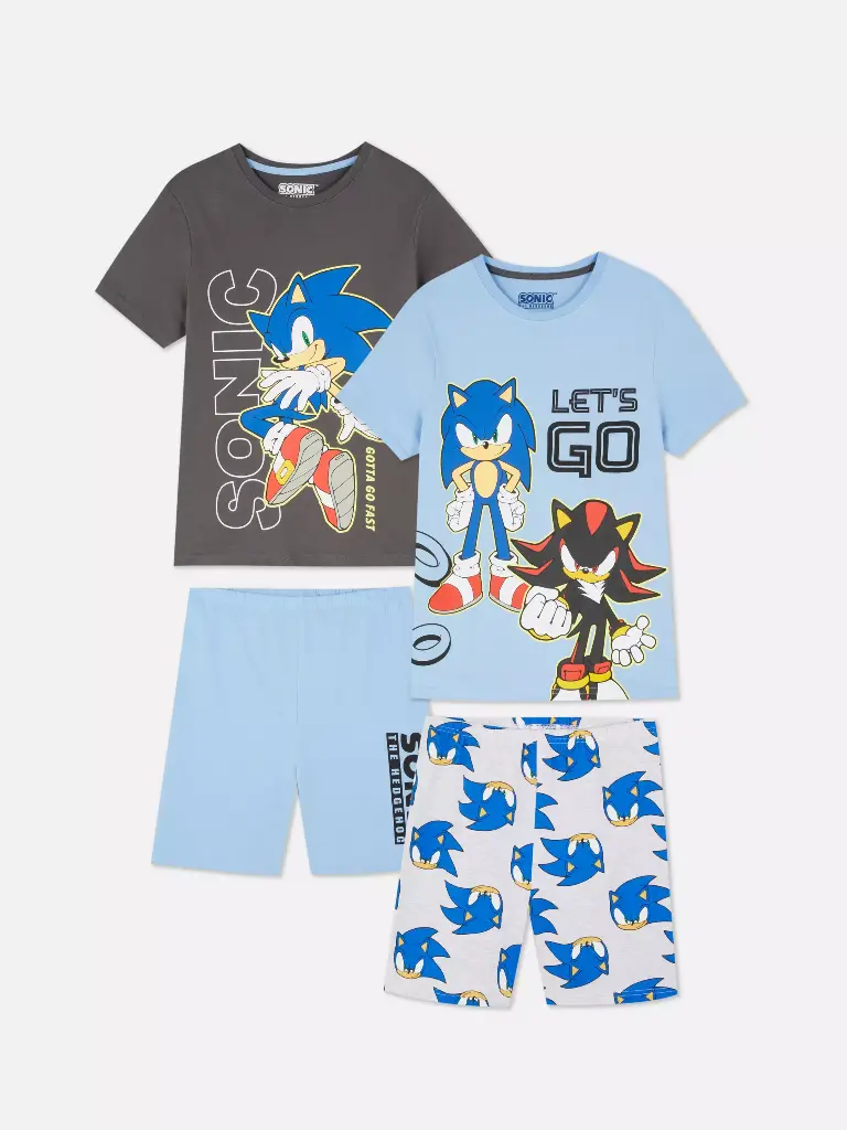 Lot de 2 pyjamas short Sonic le Hérisson Bleu