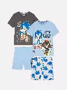 Lot de 2 pyjamas short Sonic le Hérisson Bleu