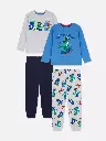 Lot de 2 pyjamas à motif dinosaure BLEU