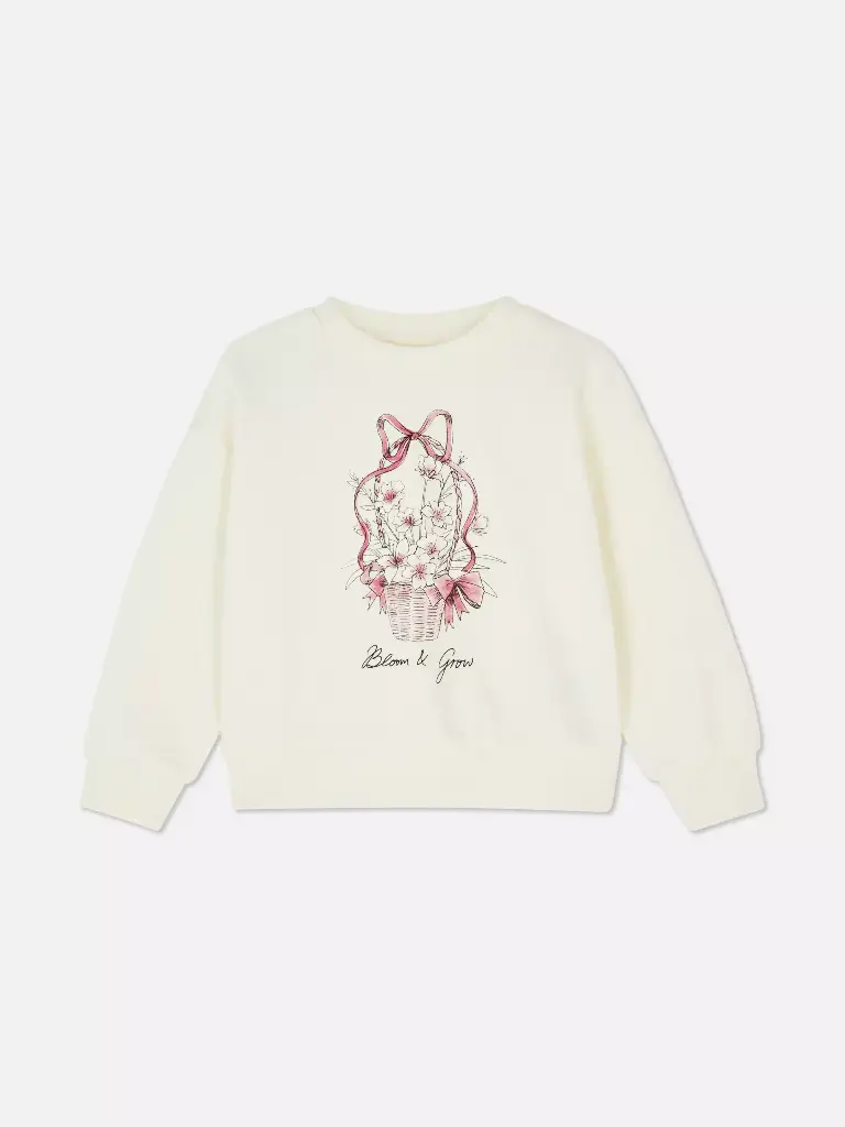 Sweat-shirt imprimé Blanc