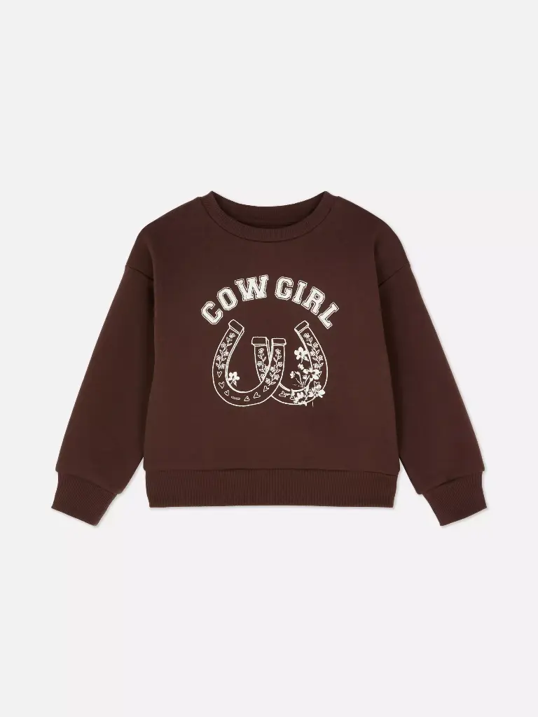 Sweat-shirt imprimé Marron