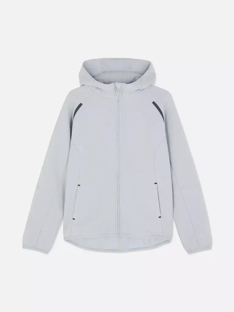 Veste à capuche zippée Gris