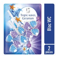 BONI bloc wc Tropic Waves&Geranium 2pc