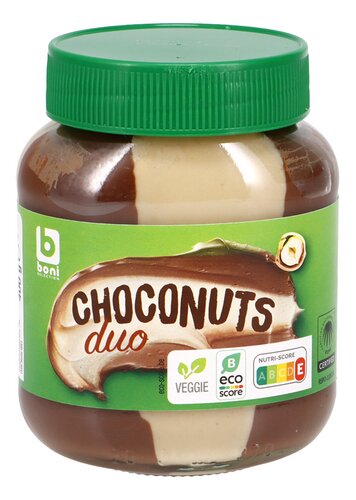 BONI Pâte à tartiner duo aux noise. 400g