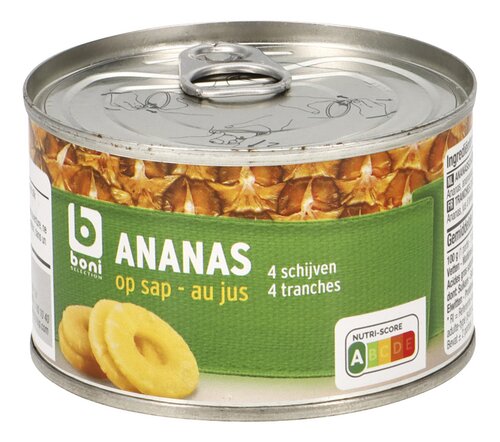 BONI ananas tranches au jus 227g