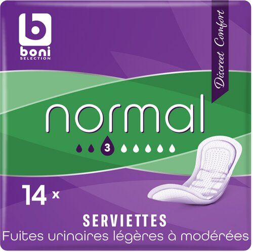 BONI Discr. serviettes inco Normal 14pc