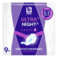 BONI serviette hyg. ultra all night 9pc