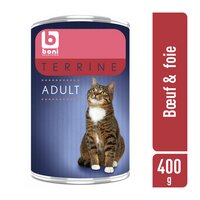 BONI chat terrine duo boeuf&foie 400g