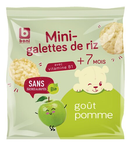 BONI Galettes de riz pomme Bio 40g