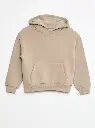 Sweat à capuche coupe loose - Beige
