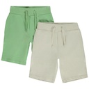 Lot de 2 bermudas unis pour garçon Beige