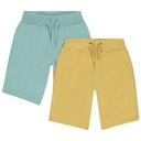 Lot de 2 bermudas unis pour garçon Turquoise 